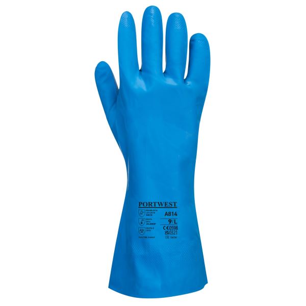 Portwest Blue Food Approved Nitrile Gauntlet 