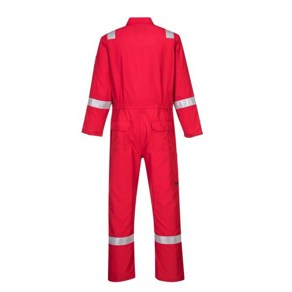 Portwest Red Araflame Silver Coverall 