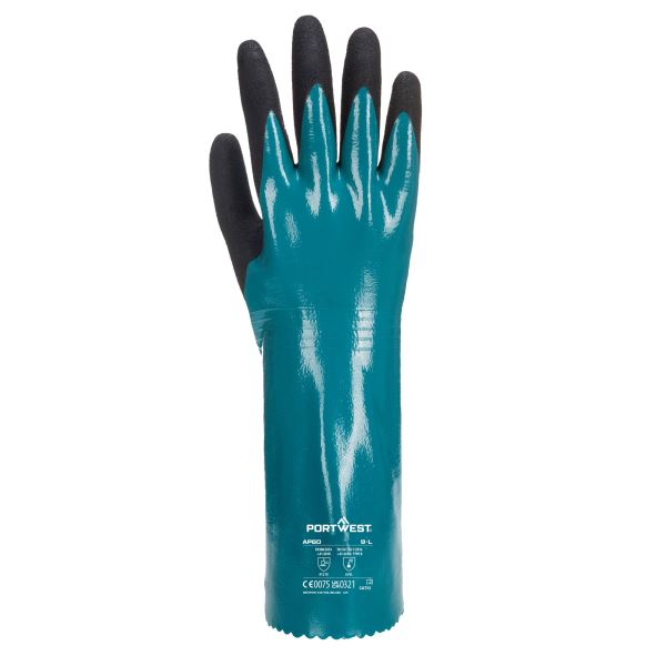 Portwest Blue Black Sandy Grip Lite Gauntlet 