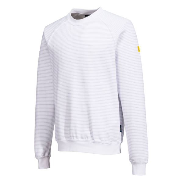 Portwest White Anti-Static ESD Sweatshirt 