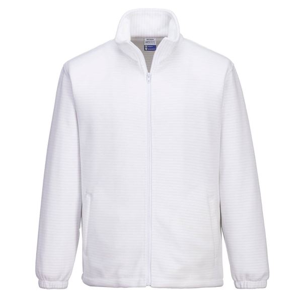 Portwest White Anti-Static ESD Fleece 