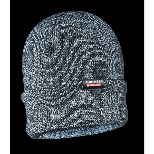 Portwest Navy Knit Insulatex Reflective Yarn Beanie 