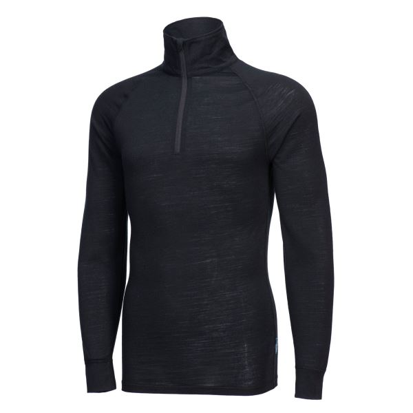 Portwest Black Merino Wool 1/4 Zip Baselayer Top 