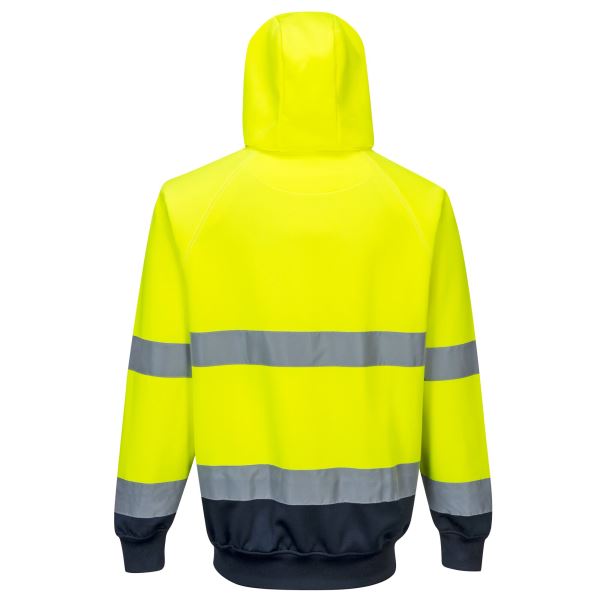 Portwest Yellow Navy Hi-Vis Contrast Hoodie 