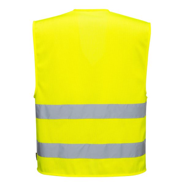 Portwest Yellow Hi-Vis Mesh Two Band Vest 