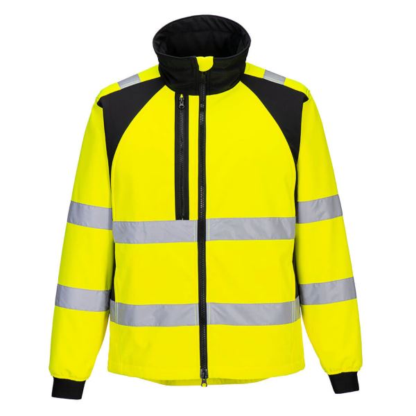 Portwest Yellow Black WX2 Eco Hi-Vis Softshell (2L) 