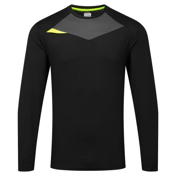 Portwest Black DX4 T-Shirt L/S 