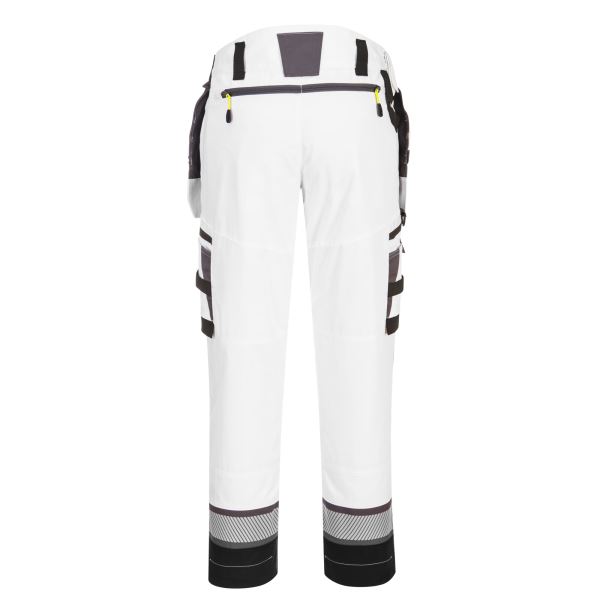 Portwest White Grey DX4 Detachable Holster Pocket Trousers 