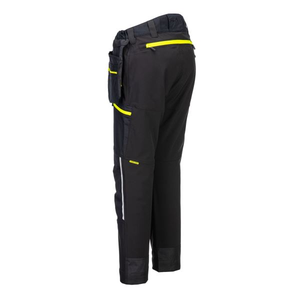 Portwest Black DX4 Detachable Holster Pocket Softshell Trousers 