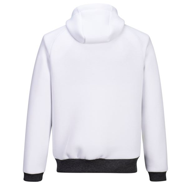 Portwest White DX4 Zipped Hoodie  