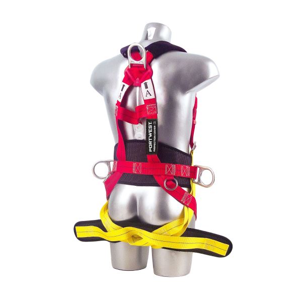 Portwest Red Portwest 3 Point Comfort Plus Harness 