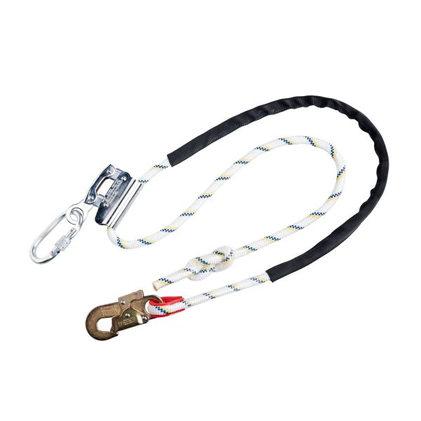 Portwest White Work Positioning 2m Lanyard with Grip Adjuster 