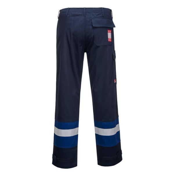 Portwest Navy Royal Bizflame Work Trousers 