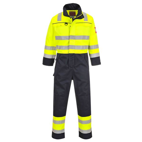 Portwest Yellow Navy Hi-Vis Multi-Norm Coverall 
