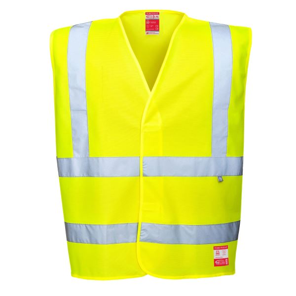 Portwest Yellow Hi-Vis Anti Static Vest - Flame Resistant 