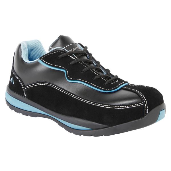 Portwest Black Steelite Women's Safety Trainer S1P HRO 