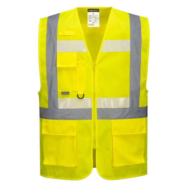 Yellow Glowtex Ezee Zip Executive Vest 