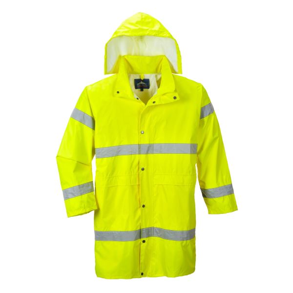 Portwest Yellow Hi-Vis Rain Coat 100cm  