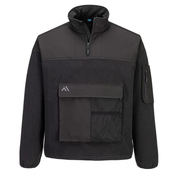Portwest Black KX3 1/4 Zip Fleece 