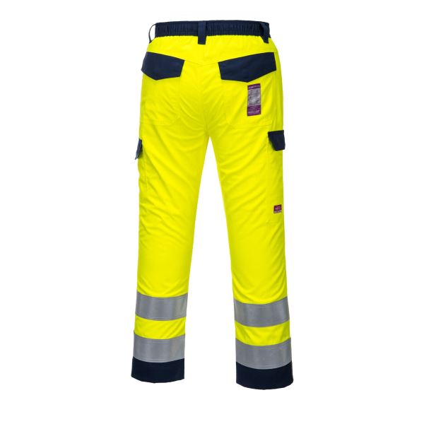 Portwest Yellow Navy Hi-Vis Modaflame Trousers 