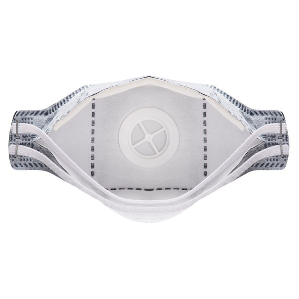 Portwest White EAGLE FFP3 Valved Carbon Fold Flat Respirator (Pk10) 