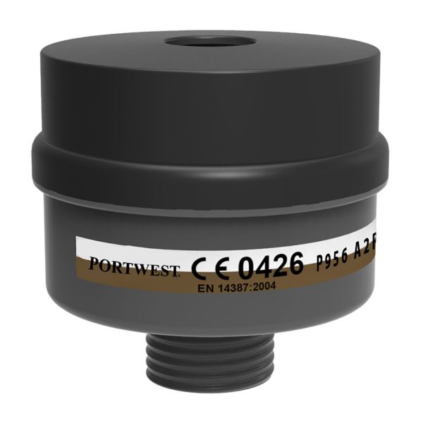 Portwest Black A2P3 Combination Filter Universal Thread (Pk4) 