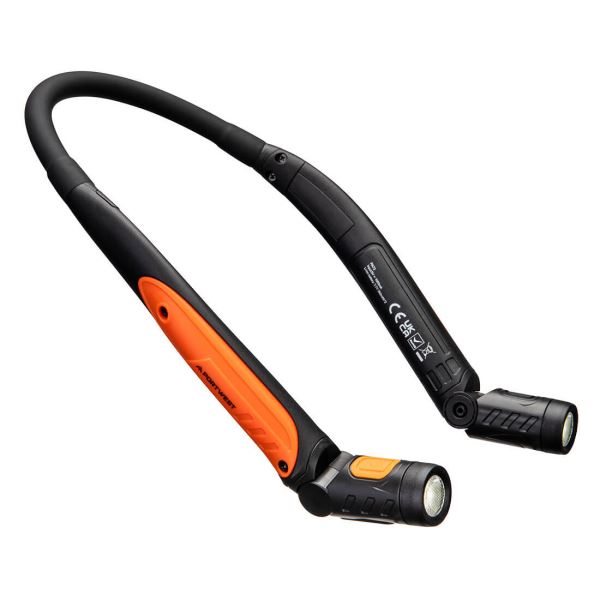 Portwest Black Orange USB Rechargeable LED Neck Light 