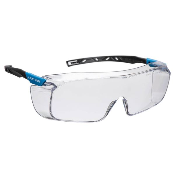 Portwest Clear Top OTG Safety Glasses 