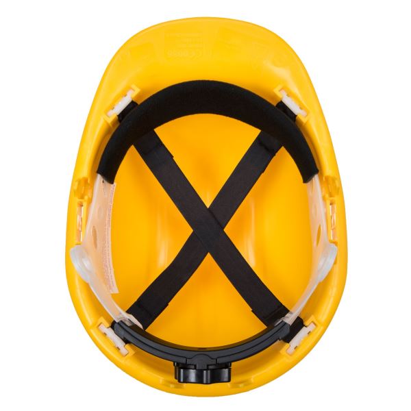 Portwest Yellow Expertbase Wheel Safety Helmet 