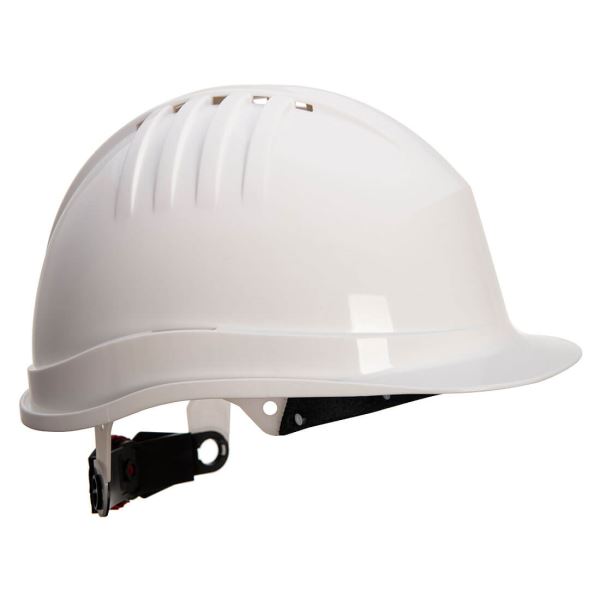 Portwest White Expertline Safety Helmet (Wheel Ratchet) 