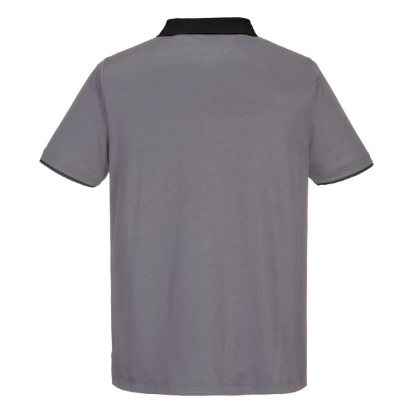 Portwest Zoom Grey Black PW2 Cotton Comfort Polo Shirt S/S 