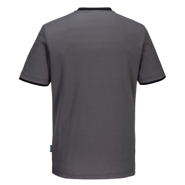 Portwest Zoom Grey Black PW2 Cotton Comfort T-Shirt S/S 