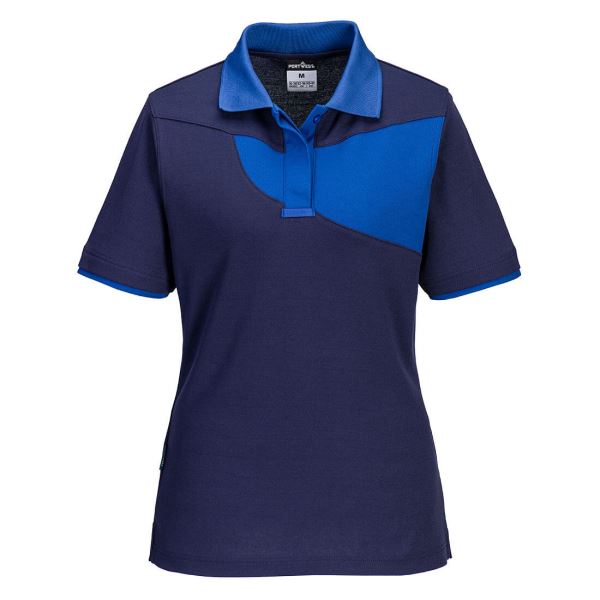 Portwest Navy Royal PW2 Women's Polo Shirt S/S 
