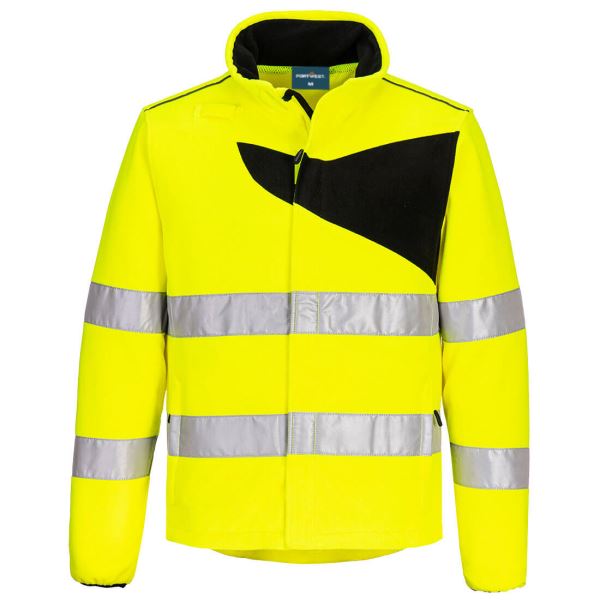 Portwest Yellow Black PW2 Hi-Vis Fleece 