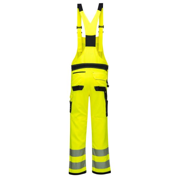Portwest Yellow Black PW3 Hi-Vis Bib and Brace 
