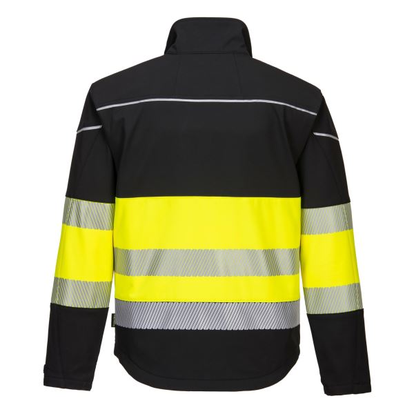 Portwest Black Yellow PW3 Hi-Vis Class 1 Softshell (3L) 