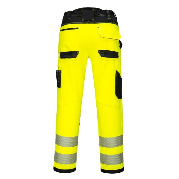 Portwest Yellow Black PW3 Hi-Vis Women's Stretch Work Trousers 