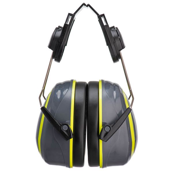 Portwest Grey Yellow HV Extreme Ear Defenders Medium Clip-On 