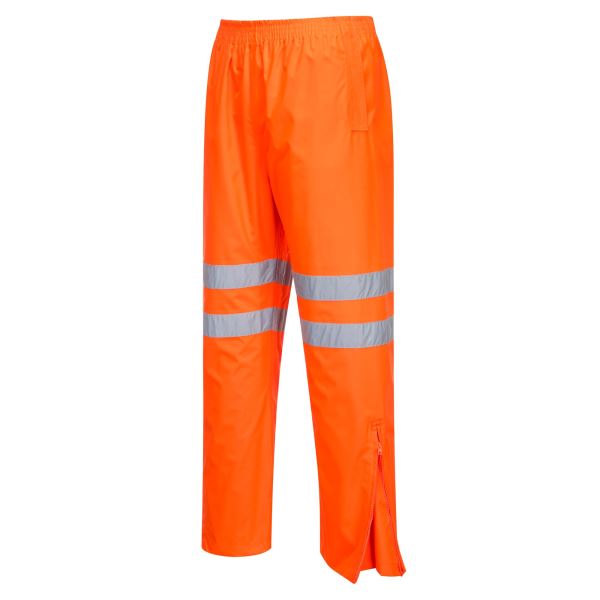 Portwest Orange Hi-Vis Breathable Rain Trousers 