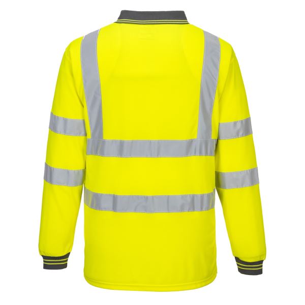 Portwest Yellow Hi-Vis Polo Shirt L/S  