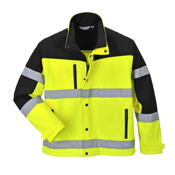 Portwest Yellow Hi-Vis Contrast Softshell (3L) 