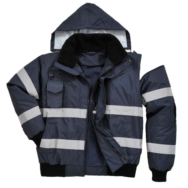 Portwest Navy Iona 4-in-1 Bomber Jacket 