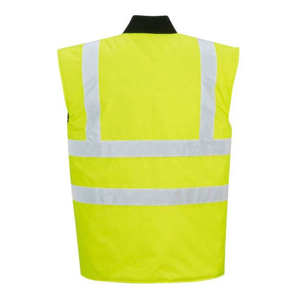 Portwest Yellow Hi-Vis Reversible Bodywarmer 