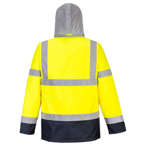 Portwest Yellow Navy Hi-Vis 4-in-1 Contrast Traffic Jacket  