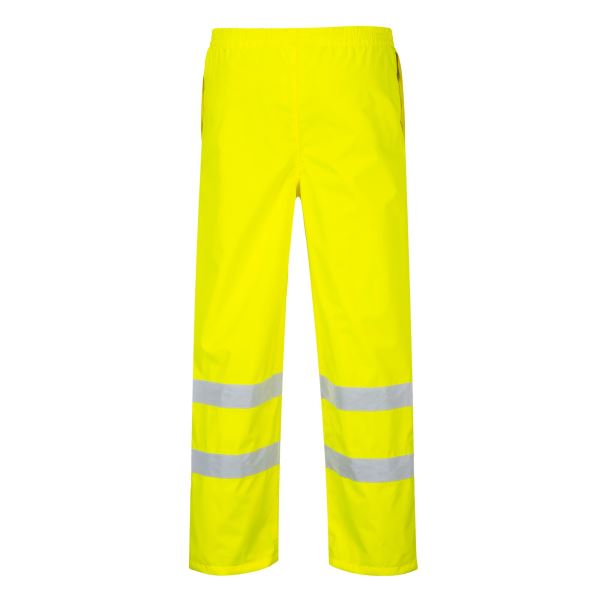 Portwest Yellow Hi-Vis Breathable Rain Trousers 