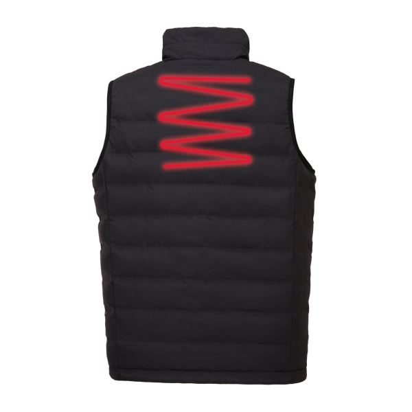 Portwest Black Ultrasonic Heated Tunnel Bodywarmer 