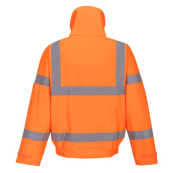 Portwest Orange Hi-Vis Extreme Rain Bomber Jacket  