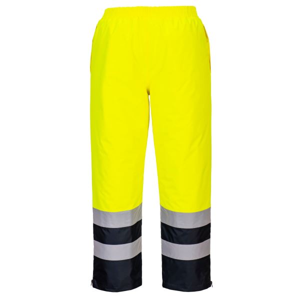 Portwest Yellow Navy Hi-Vis Winter Trousers 