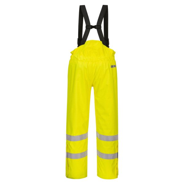 Portwest Yellow Bizflame Rain Lined Hi-Vis Antistatic FR Trousers 