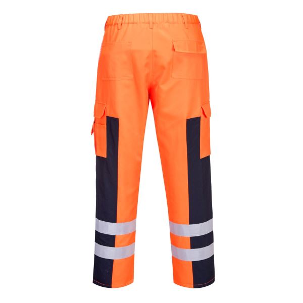 Portwest Orange Navy Hi-Vis Ballistic Service Trousers 